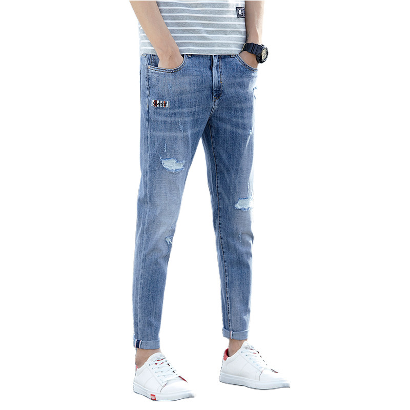 春夏季男士牛仔裤男修身小脚裤休闲韩版休闲潮流男裤K321-P50,男装牛仔裤,星座1006