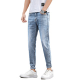 2021潮男青少年牛仔裤修身弹力休闲小脚九分牛仔裤男K307-P50，男装牛仔裤，星座1006