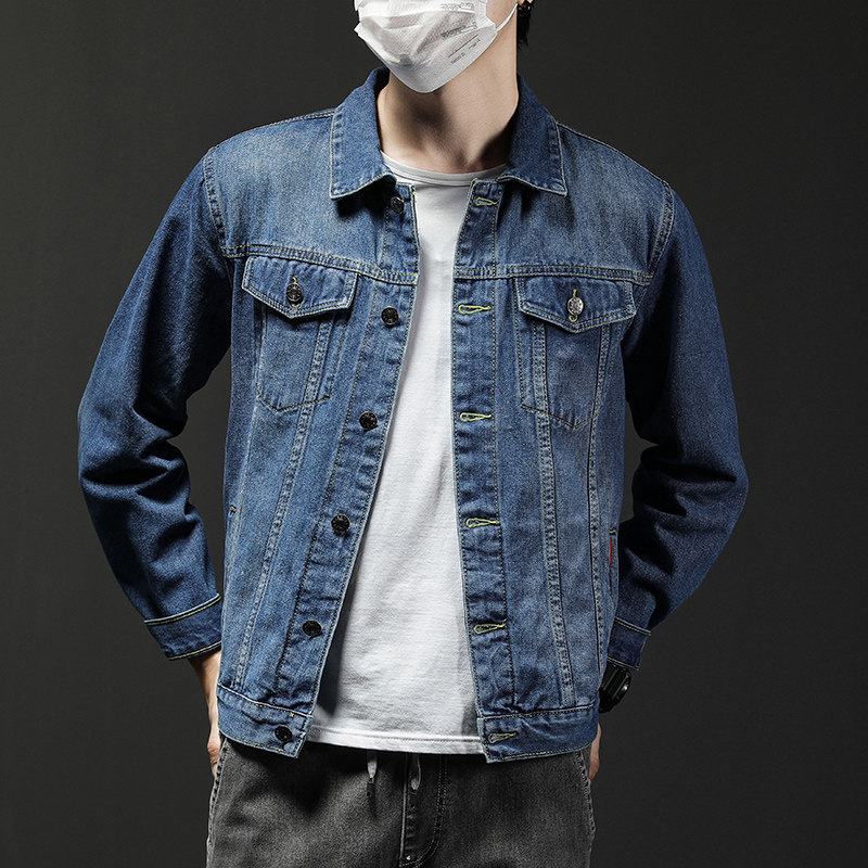 21秋季牛仔夹克男韩版潮流宽松ins男街头立领牛仔外套JK9015-P68,男装夹克,星座1006