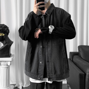 21港风春季新款牛仔马甲男宽松痞帅个性ins潮流复古大口袋M03-P48图片