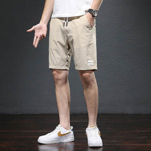 夏季短裤男韩版潮流百搭薄款修身五分中裤男士休闲沙滩7013图片