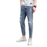 春夏季男士牛仔裤男修身小脚裤休闲韩版休闲潮流男裤K321-P50，男装牛仔裤，星座1006