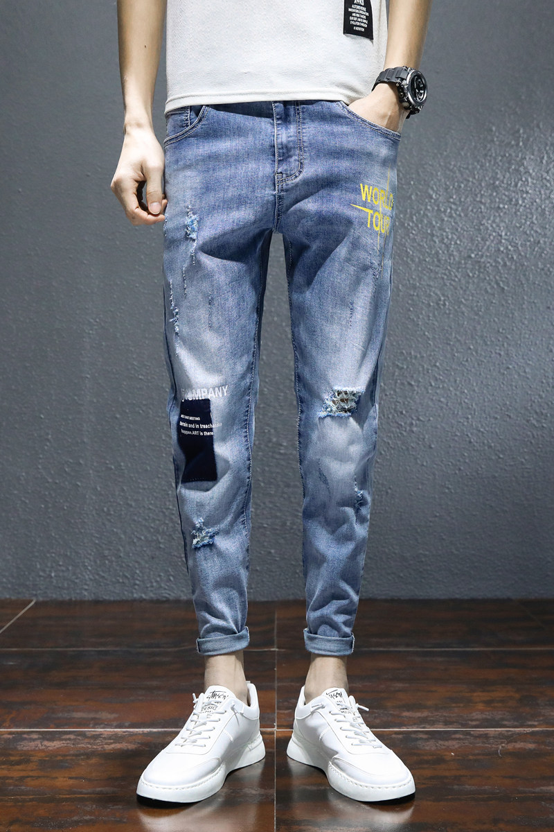 2021款春季韩版牛仔裤男弹力修身小脚休闲裤子男潮牌K3301-P55,男装牛仔裤,星座1006