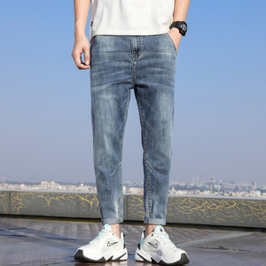2021春夏新款韩版百搭弹力修身小脚弹力牛仔裤男潮裤 K526-P48图片