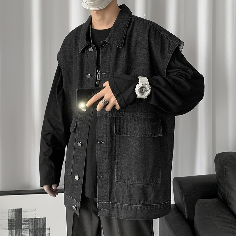 2021春季新款牛仔马甲男宽松痞帅个性ins潮流复古大口袋M01-P48,男装夹克,星座1006
