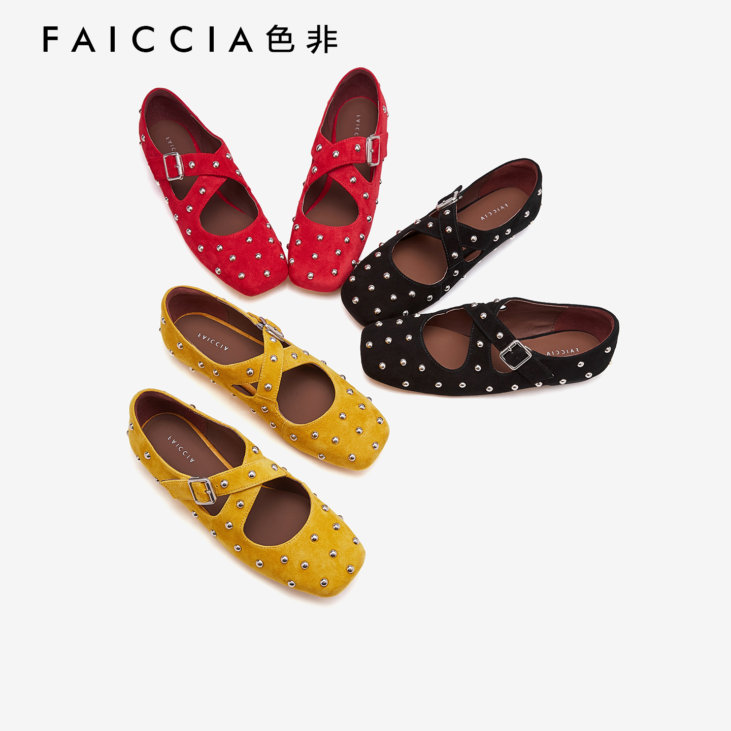 专柜色非小众设计交叉芭蕾舞平底