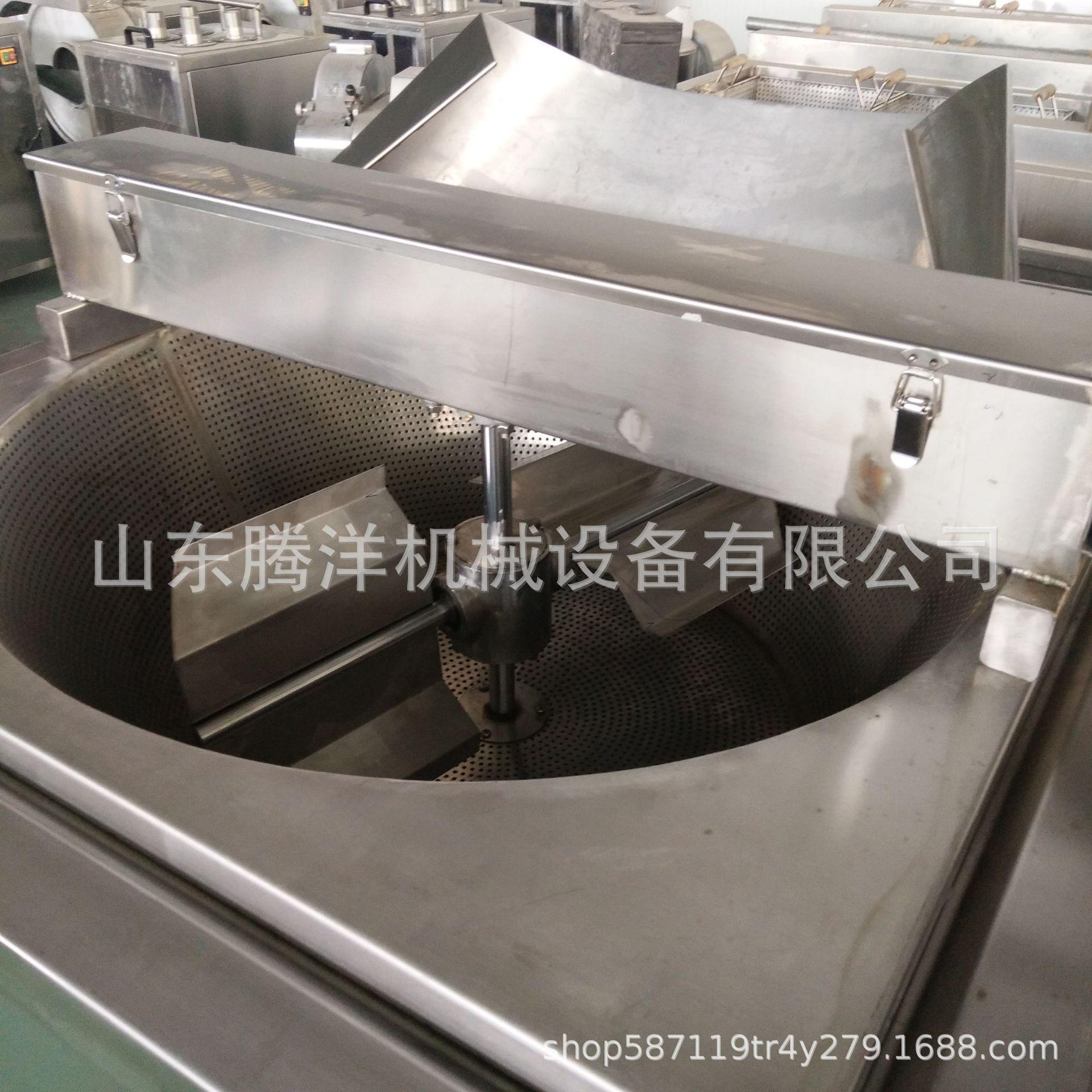 小型燃气油炸锅 全自动油炸机设备 薄脆油炸生产线