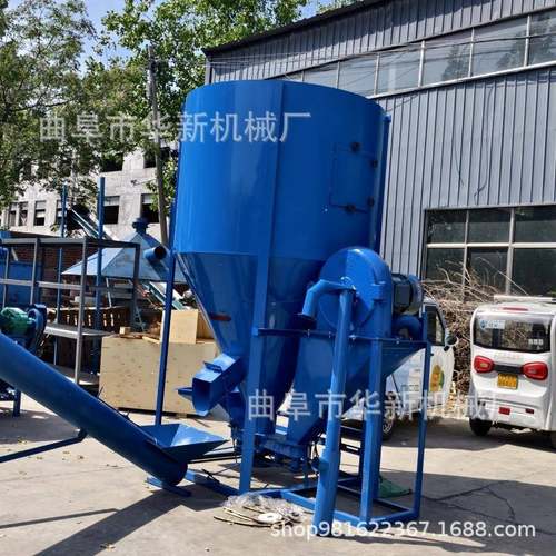 1吨立式自吸粉碎搅拌机 养殖饲料自吸粉碎搅拌一体机
