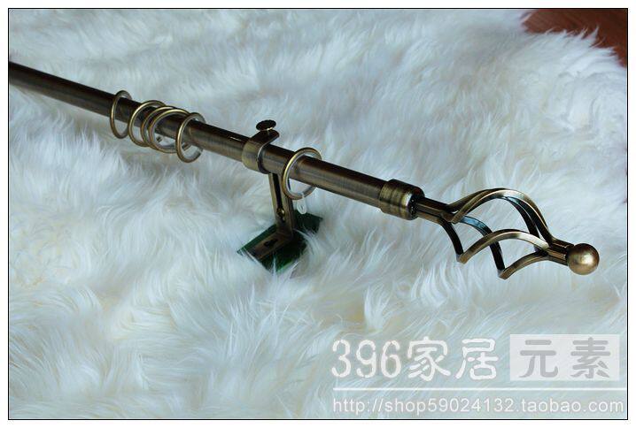 396家居元素*19MM青古铁艺窗帘杆/欧式单双罗马杆/轨道/麻花/安装