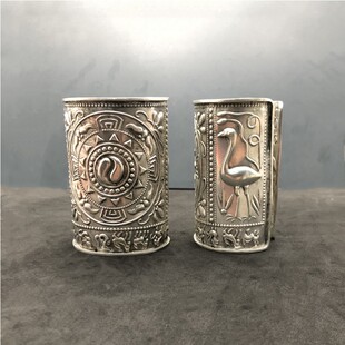 民族风重工雕花仿古苗银手镯臂环复古时尚开口手镯民族特色首饰