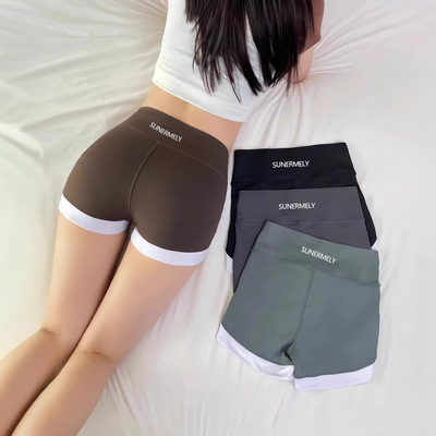 夏季运动薄款不卷边安全裤女防走光高腰收腹提臀无痕打底鲨鱼