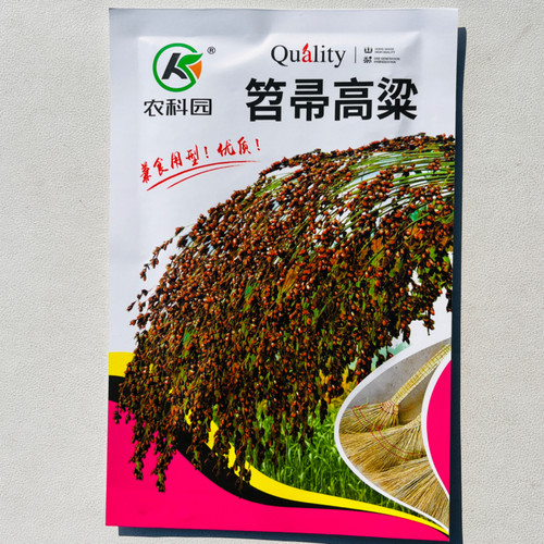 家用笤帚高梁种子穗大粒大长杆耐旱耐碱抗病适应性广高产红高粱籽