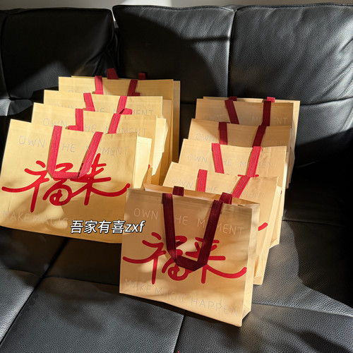 新品福来无纺布手提袋节假日包装袋加厚礼品袋环保购物袋打包袋子