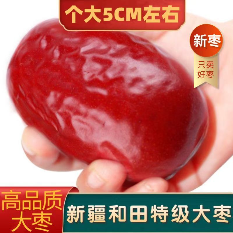 新疆红枣特级和田大枣批货500g 骏枣袋装煮粥煲汤零食大红枣