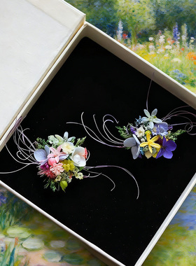 户外婚礼永生花戒指环DIY材料包