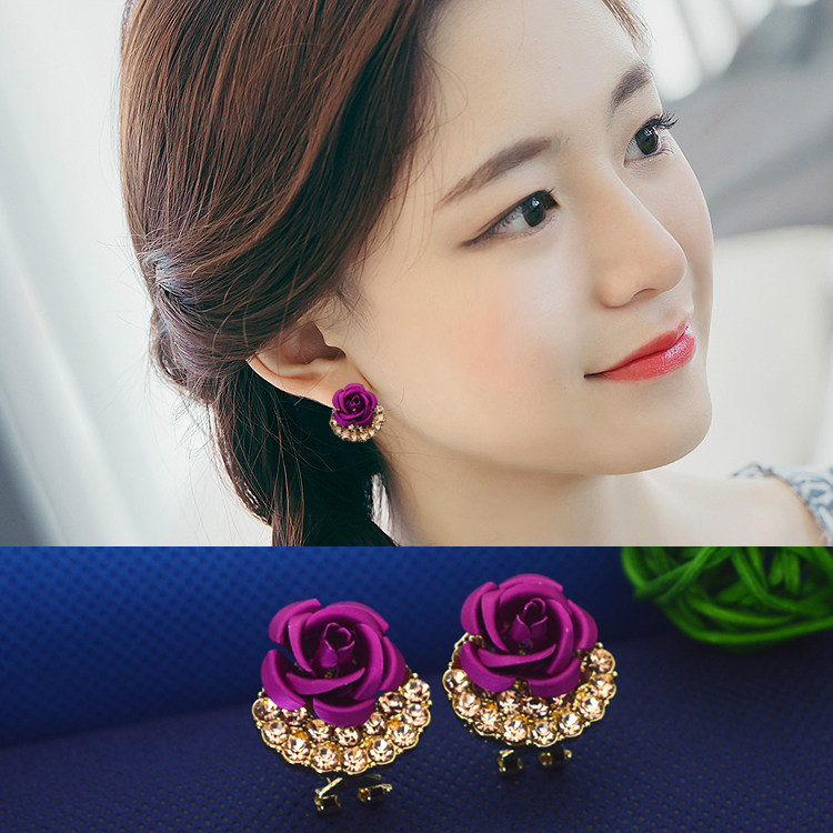 日韩气质时尚玫瑰花朵个性少女心耳钉简约女耳环百搭耳扣配饰耳夹,饰品/流行首饰/时尚饰品新,耳钉,淘宝优惠券,粉丝福利购,淘宝优惠卷