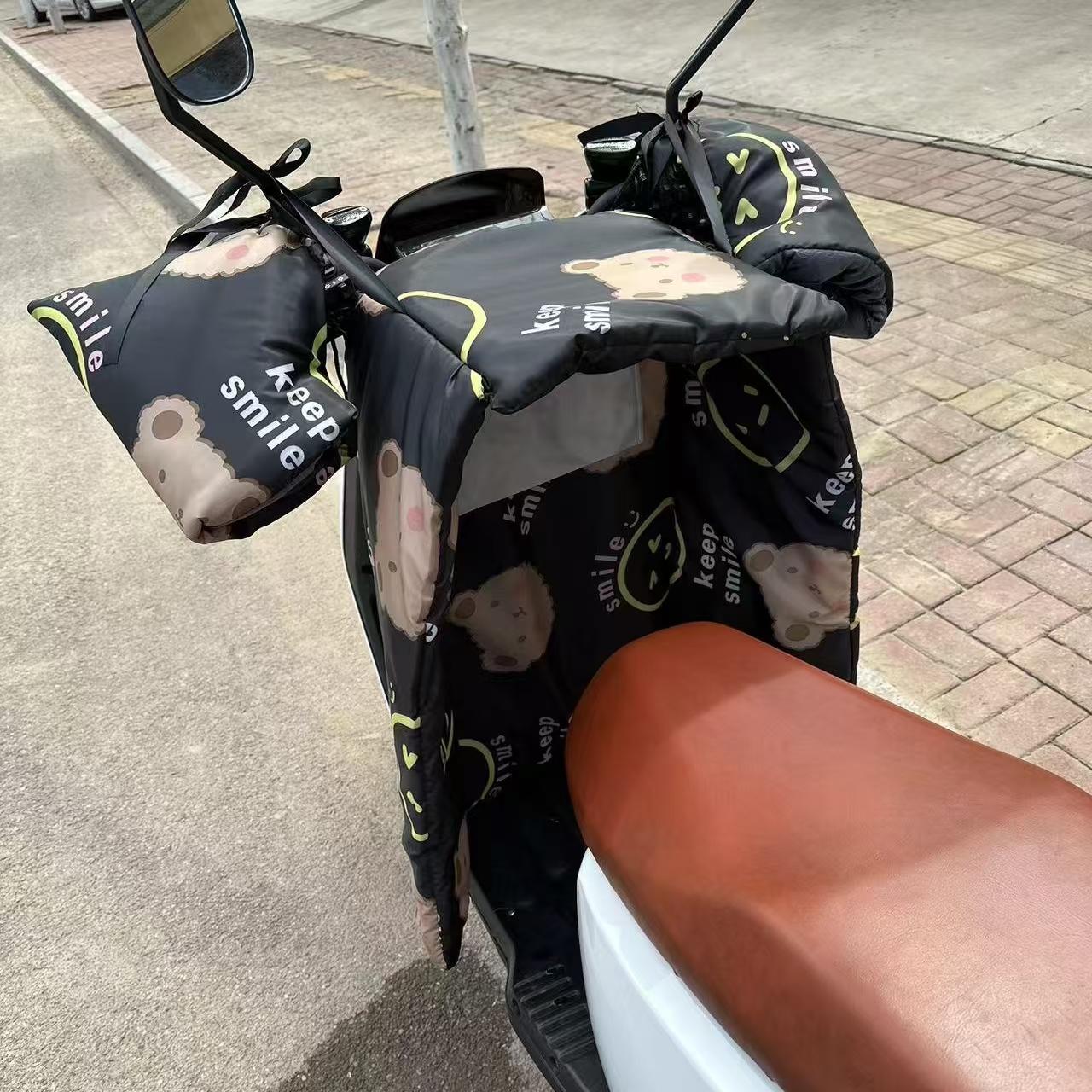 电动车挡风被冬季加绒加厚防水