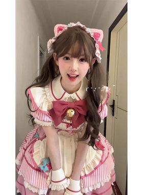 粉色花苞裙lolita短袖OP
