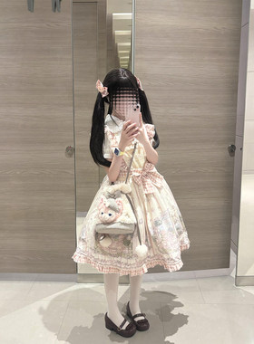 粉白lolita裙子日常轻lo可爱甜妹