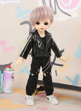 雾岛工坊 blythe小布娃娃破洞裤子6分bjd嘻哈裤OB24OB22娃娃衣服