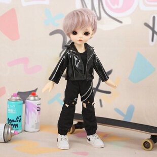 雾岛工坊 blythe小布娃娃破洞裤子6分bjd嘻哈裤OB24OB22娃娃衣服