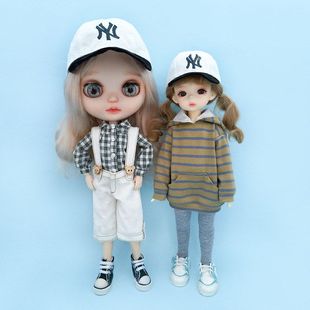 6分BJD娃衣 刺绣鸭舌帽 ob24帽子 小布娃娃衣服百搭棒球帽