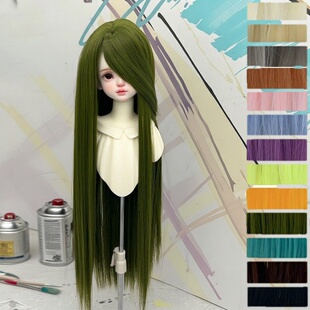 雾岛 bjd/sd娃用长刘海毛胚发柔软丝可手改mdd熊妹人偶假毛假发