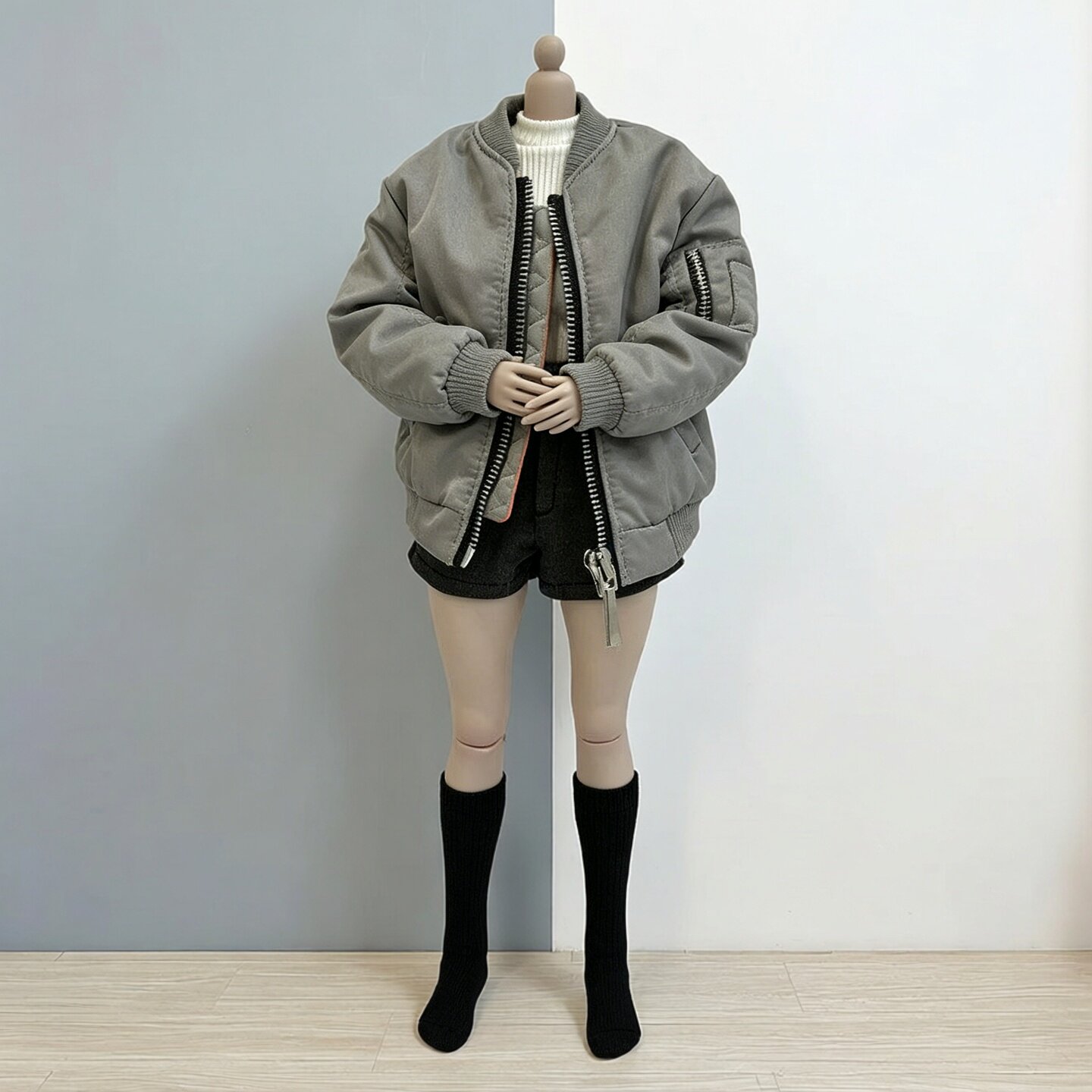 雾岛1/6男兵人服装模型加棉棒球服外套棉服12寸玩偶人偶bjd周边