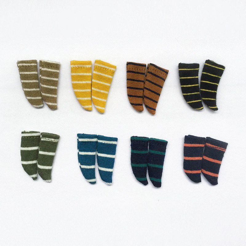 ob11娃衣素体12分bjd条纹袜