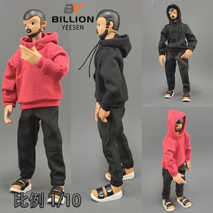 1/10潮流运动连帽卫衣兵人COME4ARTS街角酒吧可动模型玩偶衣服