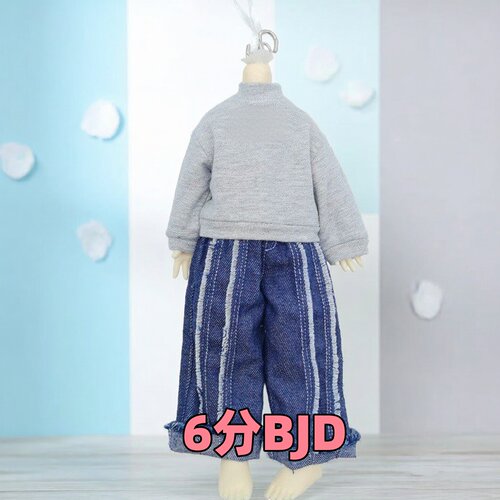 雾岛8分/6分bjd娃娃胖小六玩偶人偶素体换装大号卫衣小布休闲上衣