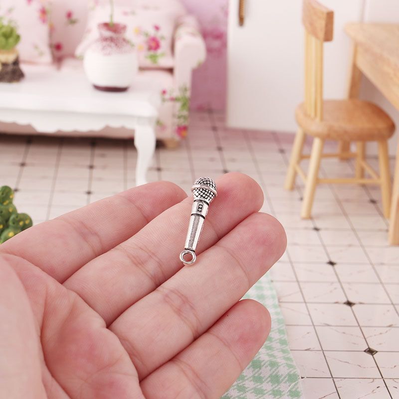 微缩食玩麦克风迷你模型1:12分娃娃屋生活场景dollhouse玩具摆件图片