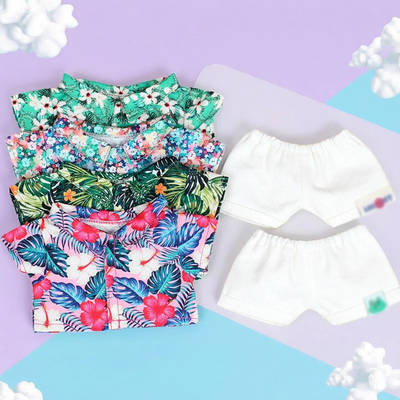 雾岛20厘米棉花娃衣沙滩服夏日套装棉花娃娃衣服玩偶服饰BJD娃衣