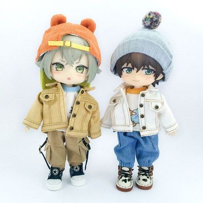 ob11娃衣夹克外套bjdymy牛仔衣