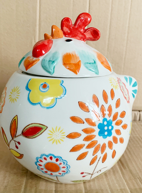 景德镇陶瓷五彩童趣陶瓷茶叶罐密封罐茶罐储存罐储存罐空罐摆件