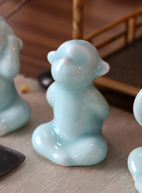 现代简约陶瓷小猴子桌面装饰