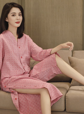 艾灸服纯棉前后开扣理疗服艾灸衣服开衫系扣开背刮痧针灸服按摩服