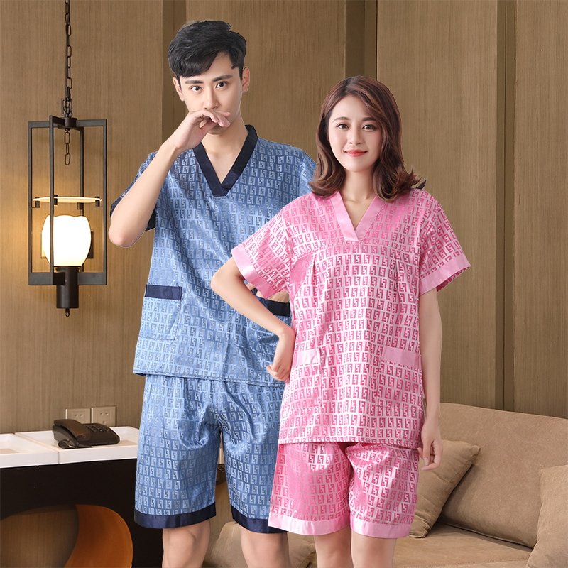 小F格男款汗蒸服 女款浴服安然纳米情侣大码桑拿服艾灸服按摩套装