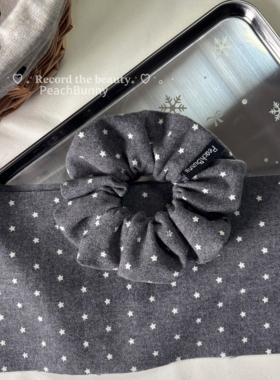 PeachBunny自制盐系星星软糯大肠小肠发圈学院风低马尾小众设计感