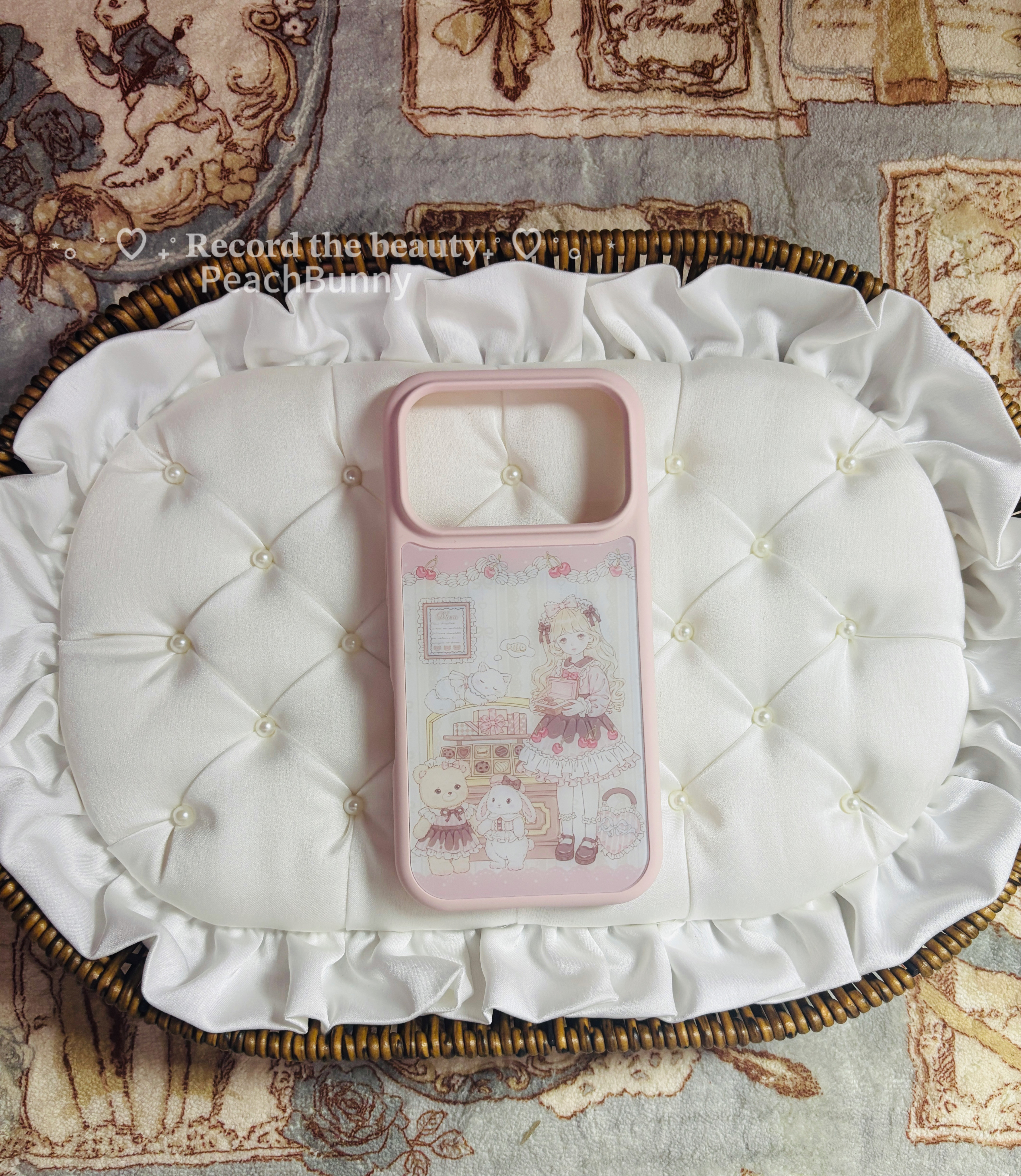 PeachBunny原创授权液态硅胶磁吸包相机键少女粉色手机壳iPhone17