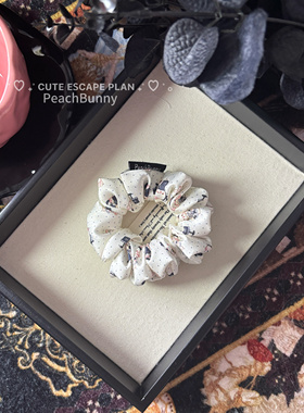 PeachBunny原创自制小香风猫咪卡通可爱缎面大肠小肠发圈蝴蝶结