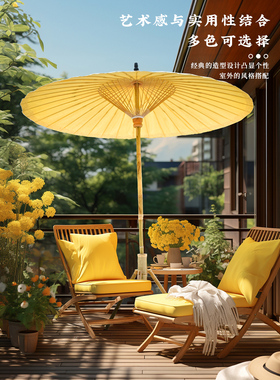 户外大油纸伞中式仿古防雨遮阳复古庭院伞满穿古风休闲围炉煮茶伞