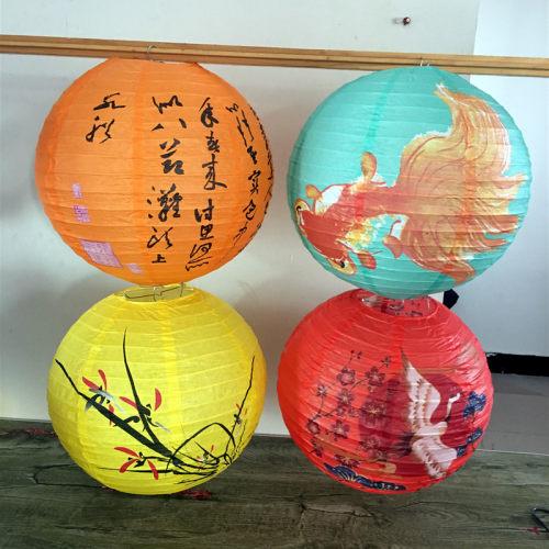 古风宫灯幼儿园花草纸春节灯笼