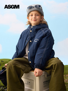 mq家童装男童白鸭绒工装中长款羽绒服24年冬Mq三标全