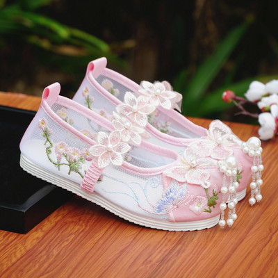 汉服鞋女童绣花鞋儿童老北京布鞋