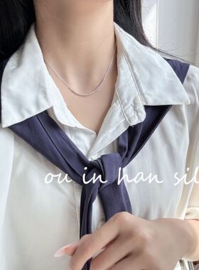 转运珠串珠项链纯银女