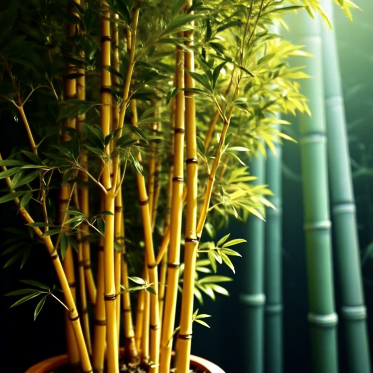 黄金竹绿植物观赏庭院篱笆名贵精品真竹子树金丝楠竹苗办公室客厅