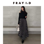 优雅气质无袖 FRAY I.D2025秋冬新品 针织拼接百褶连衣裙FWNO254160