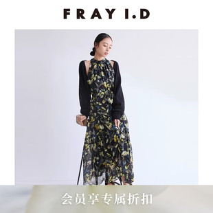 简约优雅无袖 系带印花连衣裙FWFO261092 I.D2026春夏新品 FRAY