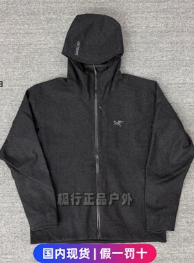 ARCTERYX始祖鸟 SAWYER Wool羊毛刺绣防风保暖秋冬软壳夹克外套男